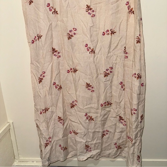 Women’s Vintage April Cornell Tan Cream Soft Floral Tank Top Maxi Dress Size: S - Picture 14 of 16